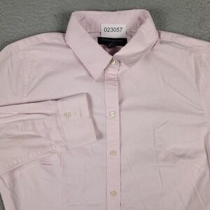 Banana Republic Shirt Womens Size 10 Pink Casual Button Up Long Sleeve *STAINED